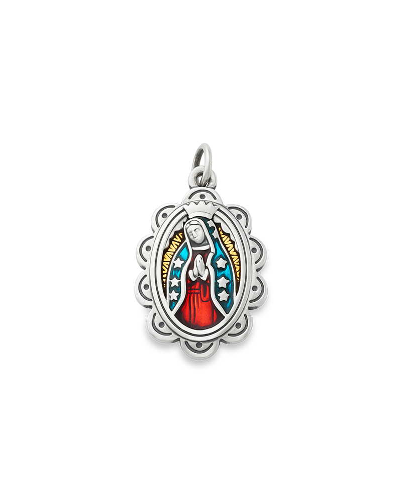 Enamel Virgin of Guadalupe Charm