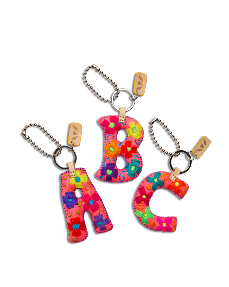 Pink Felt Alphabet Charms