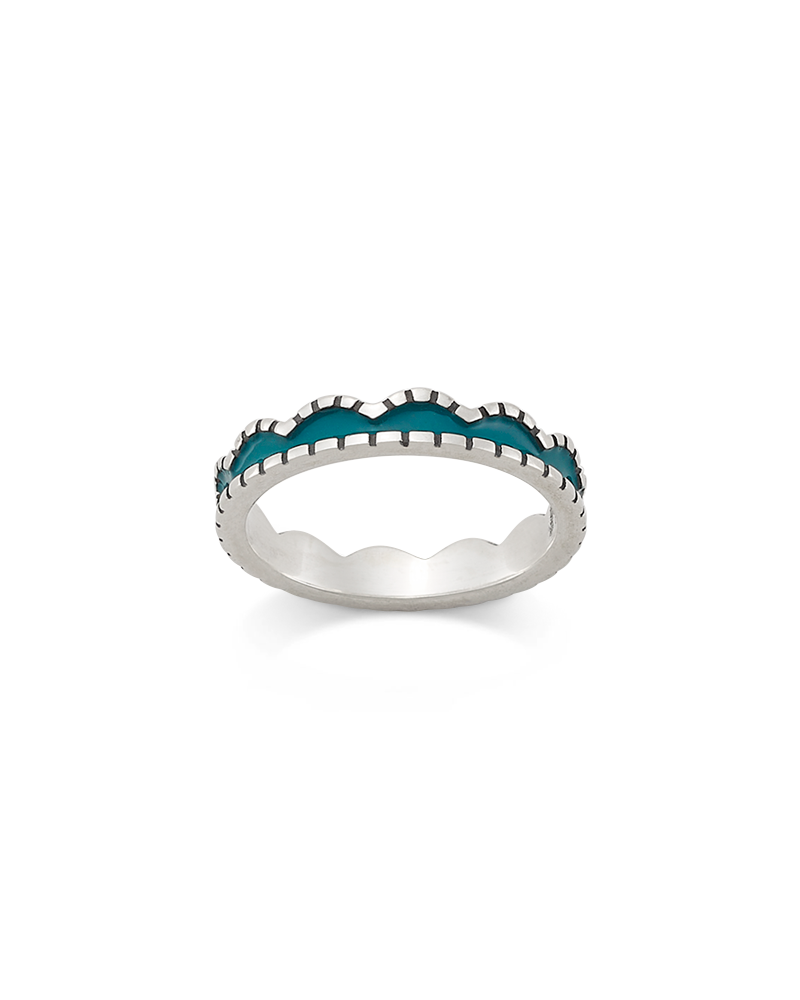 Enamel Scalloped Stacker Ring - Image 3