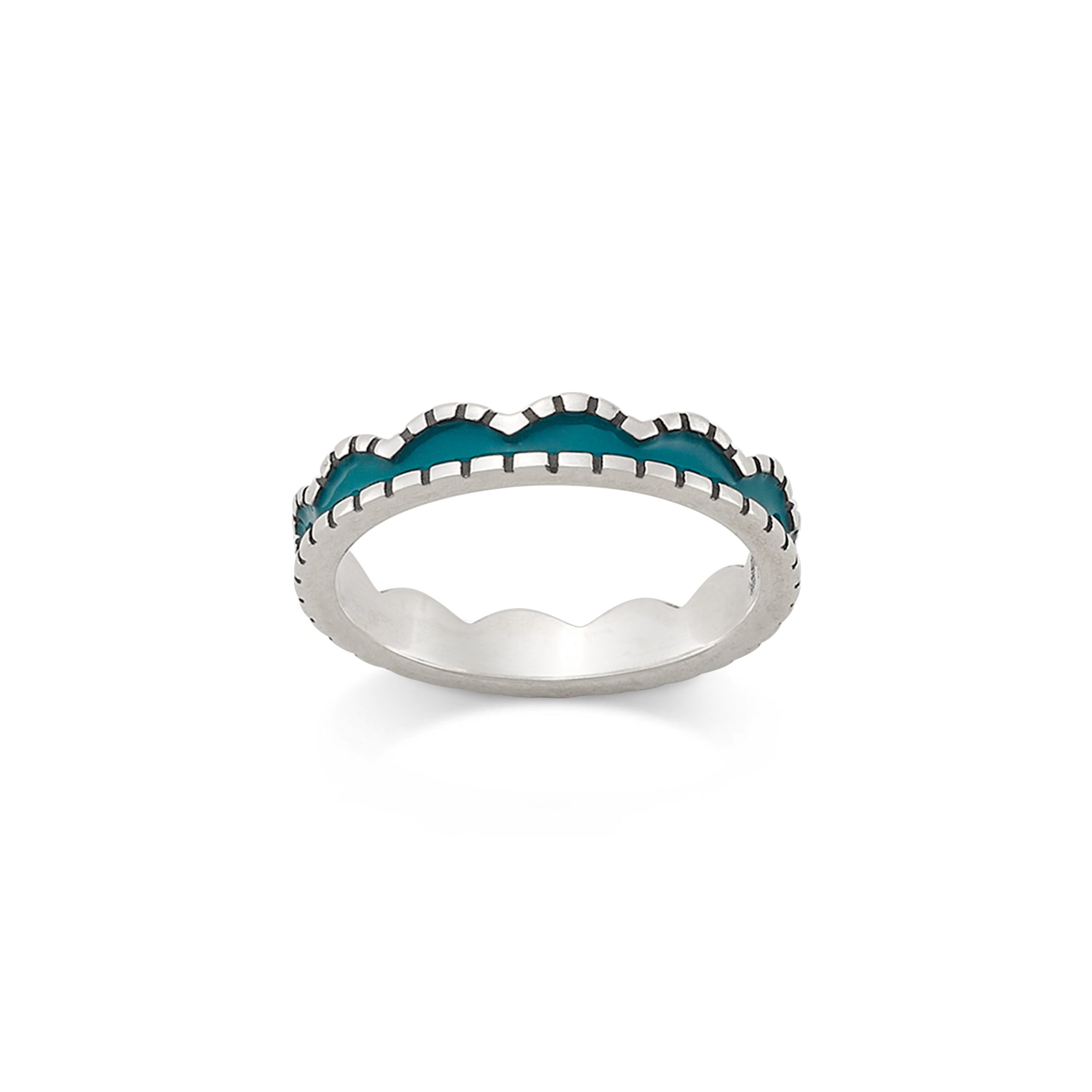 Enamel Scalloped Stacker Ring - Image 2