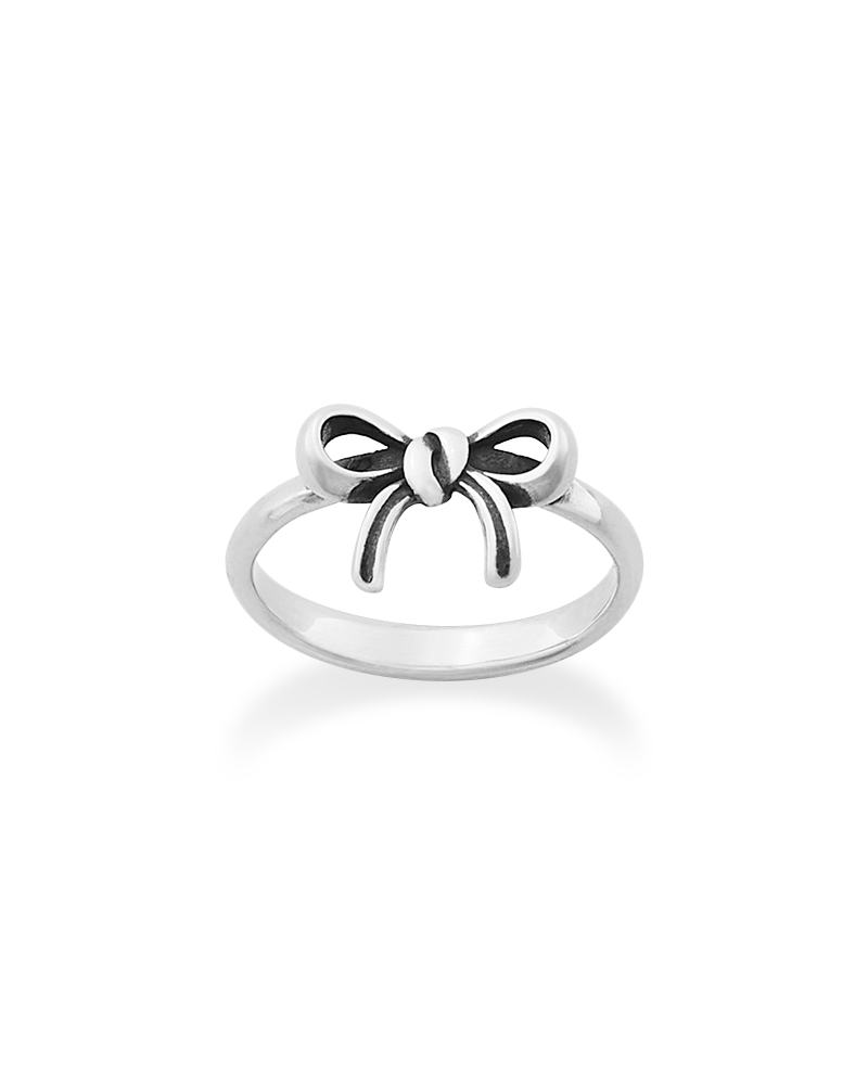 Delicate Bow Sterling Silver Ring